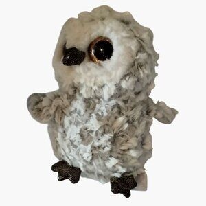 Ty Beanie Boos Owlette Plush Owl Gray White 6 inch Stuffed Animal Toy